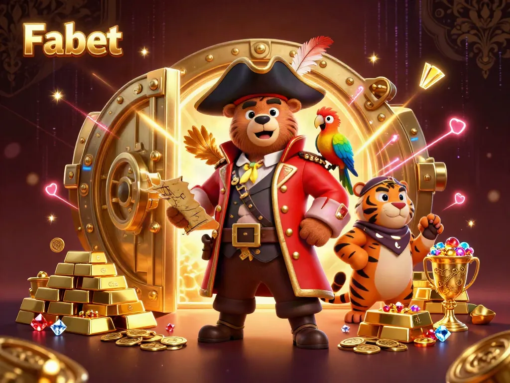 Experience thrilling jackpots with Fabet featuring unique 3D characters and vibrant casino elements.